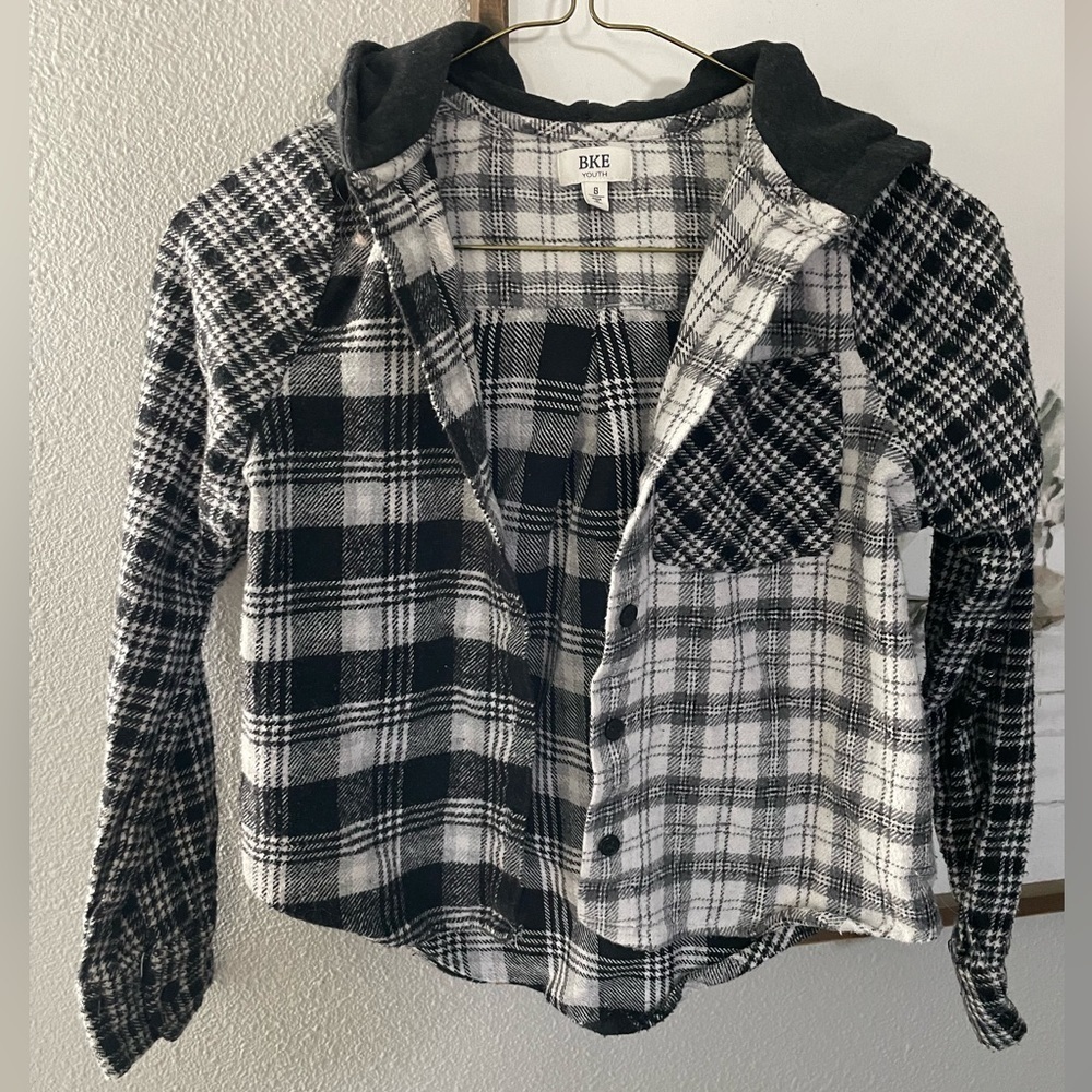 Buckle Youth size 8 flannel hoodie
